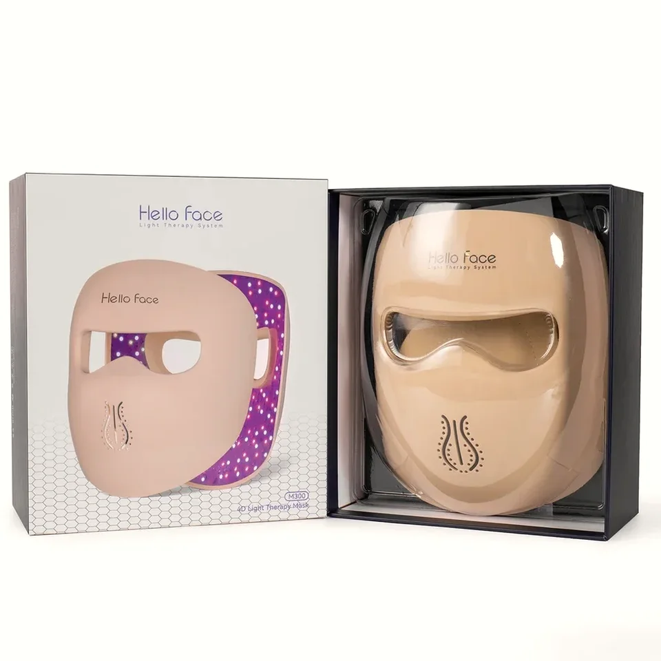 The mask next to its gift box